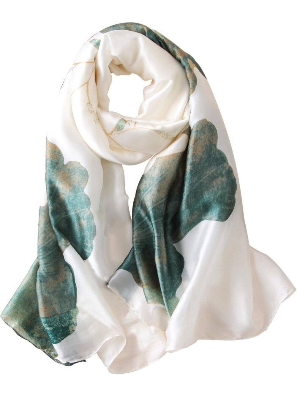 Large Lightweight 100% Mulberry Silk Scarf - Elegant Long Satin Wrap for Women